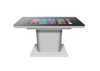 ร้านอาหารร้านกาแฟ Multi-Touch Interactive Table 4k 43 Inch Waterproof Windows OS