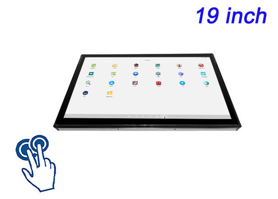 หน้าจอสัมผัส Android 19 นิ้ว สําหรับระบบรักษาความปลอดภัย อัตโนมัติโรงงาน อินเตอร์เฟซการขนส่ง และปานิลข้อมูลสาธารณะ