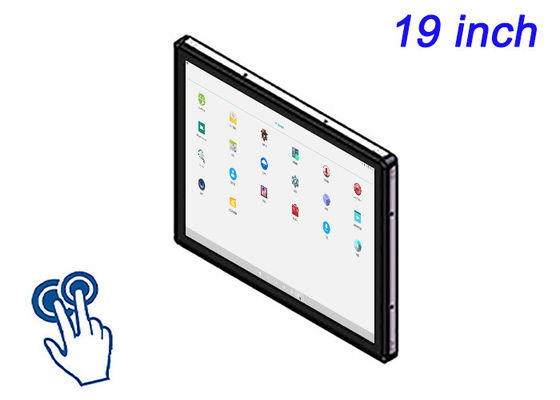 หน้าจอสัมผัส Android 19 นิ้ว สําหรับระบบรักษาความปลอดภัย อัตโนมัติโรงงาน อินเตอร์เฟซการขนส่ง และปานิลข้อมูลสาธารณะ
