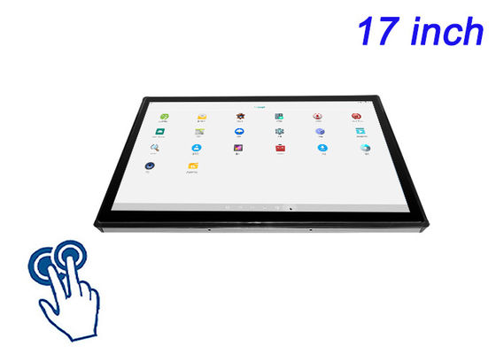 จอสัมผัส Android ขนาด 17 นิ้ว สําหรับแผ่นควบคุมอากาศศาสตร์ ทอร์มิเนลสาธารณะ เครื่องมือห้องปฏิบัติการ และดัชบอร์ดโรงงาน