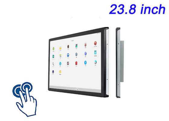 23.8 นิ้ว Android Embedded Touch Screen สําหรับแอปพลิเคชั่นโรงแรม เครื่อง CNC แดชบอร์ดโลจิสติกส์ และป้ายดิจิตอล