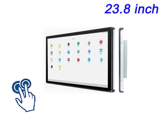 23.8 นิ้ว Android Embedded Touch Screen สําหรับแอปพลิเคชั่นโรงแรม เครื่อง CNC แดชบอร์ดโลจิสติกส์ และป้ายดิจิตอล
