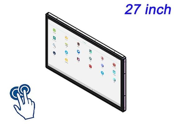 หน้าจอสัมผัส Android ที่ติดตั้ง 27 นิ้ว สําหรับจอแสดงสินค้า, แอปพลิเคชั่นการค้าปลีกที่สมาร์ท, คอนโซลมัลติมีเดีย และระบบควบคุม