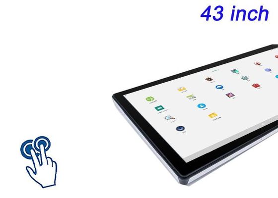 หน้าจอสัมผัส Android 43 นิ้ว สําหรับโครงสร้างพื้นฐานเมืองฉลาด, จอแสดงผลการแข่งขันสนาม, ประสบการณ์การค้าปลีกที่น่าทึ่ง, และคิออสก์เกม