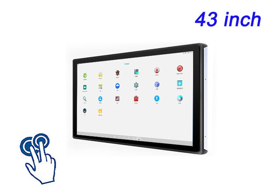 หน้าจอสัมผัส Android 43 นิ้ว สําหรับโครงสร้างพื้นฐานเมืองฉลาด, จอแสดงผลการแข่งขันสนาม, ประสบการณ์การค้าปลีกที่น่าทึ่ง, และคิออสก์เกม