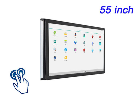 หน้าจอสัมผัส Android ขนาด 55 นิ้ว สําหรับจอจอขนส่งสาธารณะ ประสบการณ์การค้าปลีกที่น่าทึ่ง อินเตอร์เฟซของบริษัท และปานล์แสดงสินค้า
