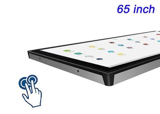 หน้าจอสัมผัส Android ขนาด 65 นิ้ว สําหรับระบบพื้นฐานที่สมาร์ท, ป้ายดิจิตอลระดับสูง, ห้องควบคุม และระบบบันเทิง
