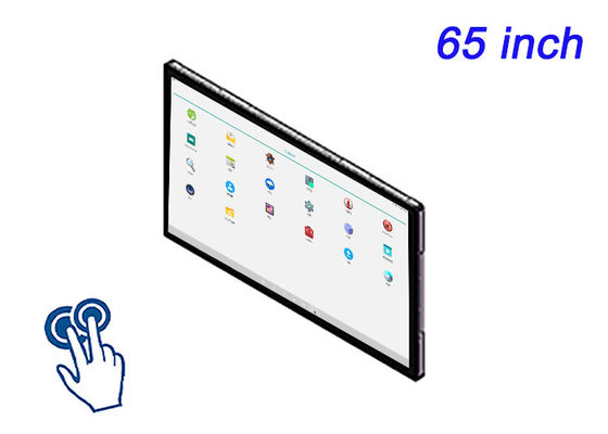 หน้าจอสัมผัส Android ขนาด 65 นิ้ว สําหรับระบบพื้นฐานที่สมาร์ท, ป้ายดิจิตอลระดับสูง, ห้องควบคุม และระบบบันเทิง