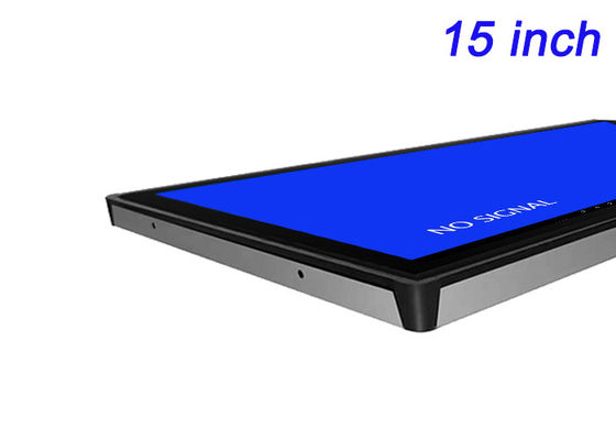 หน้าจอ Android ที่ติดตั้ง 15 นิ้ว สําหรับอินเตอร์เฟซการขนส่ง ระบบโกดัง ติดตามความปลอดภัย และเครื่องขายเอง