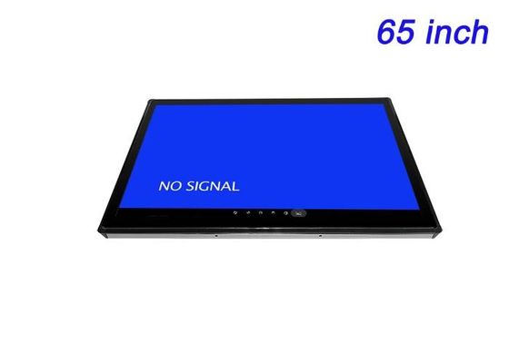 หน้าจอที่ติดตั้ง Android ขนาด 65 นิ้ว สําหรับโครงสร้างพื้นฐานที่สมาร์ท การโฆษณาดิจิตอลระดับสูง ศูนย์ควบคุมและระบบบันเทิง