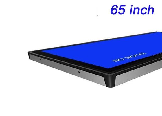 หน้าจอที่ติดตั้ง Android ขนาด 65 นิ้ว สําหรับโครงสร้างพื้นฐานที่สมาร์ท การโฆษณาดิจิตอลระดับสูง ศูนย์ควบคุมและระบบบันเทิง
