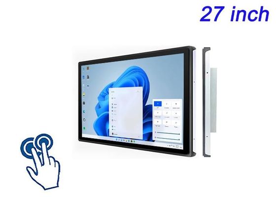 หน้าจอสัมผัส 27 นิ้วสําหรับงานแสดงสินค้า โฆษณาปฏิสัมพันธ์ แอปพลิเคชั่นปลีกระดับสูง และระบบคําสั่ง