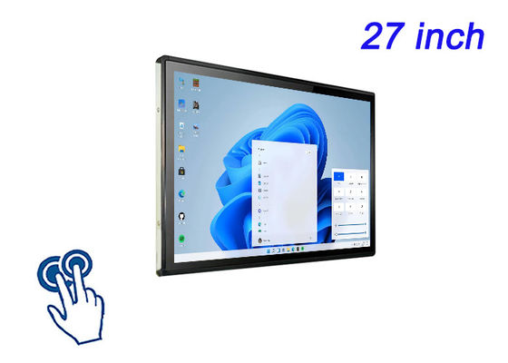 หน้าจอสัมผัส 27 นิ้วสําหรับงานแสดงสินค้า โฆษณาปฏิสัมพันธ์ แอปพลิเคชั่นปลีกระดับสูง และระบบคําสั่ง
