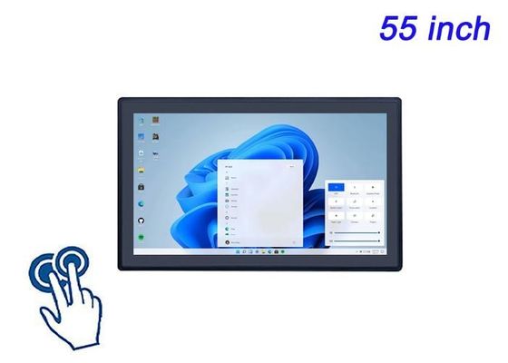 หน้าจอสัมผัส Windows ขนาด 55 นิ้ว สําหรับการนําเสนอของบริษัท, การติดตั้งศิลปะดิจิตอล, งานแสดงภาพพิพิธภัณฑ์แบบปฏิสัมพันธ์ และการประชุมวีดีโอระดับสูง