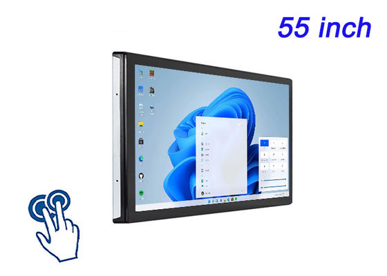 หน้าจอสัมผัส Windows ขนาด 55 นิ้ว สําหรับการนําเสนอของบริษัท, การติดตั้งศิลปะดิจิตอล, งานแสดงภาพพิพิธภัณฑ์แบบปฏิสัมพันธ์ และการประชุมวีดีโอระดับสูง