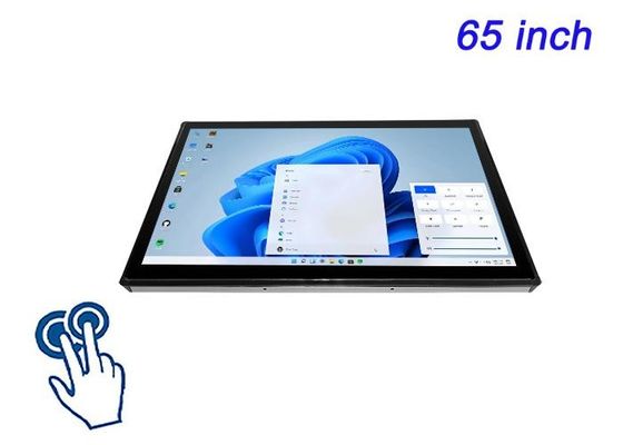 หน้าจอที่ติดต่อกับ Windows 65 นิ้ว สําหรับเครือข่ายป้ายดิจิตอล แอปพลิเคชั่นห้องควบคุม ประสบการณ์ที่น่าทึ่ง และการนําเสนอที่มีผลสูง