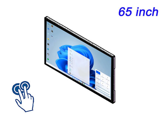 หน้าจอที่ติดต่อกับ Windows 65 นิ้ว สําหรับเครือข่ายป้ายดิจิตอล แอปพลิเคชั่นห้องควบคุม ประสบการณ์ที่น่าทึ่ง และการนําเสนอที่มีผลสูง
