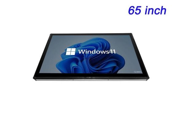 หน้าจอที่ติดต่อกับ Windows 65 นิ้ว สําหรับเครือข่ายป้ายดิจิตอล แอปพลิเคชั่นห้องควบคุม ประสบการณ์ที่น่าทึ่ง และการนําเสนอที่มีผลสูง