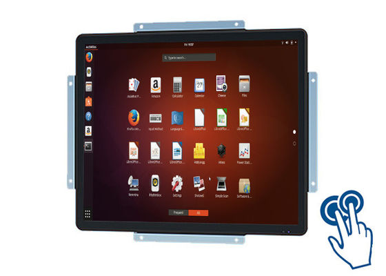 หน้าจอสัมผัส Linux ขนาด 19 นิ้ว สําหรับคิออสก์ข้อมูลสาธารณะและการควบคุมการเข้าถึง