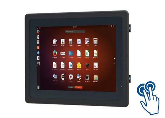 10หน้าจอสัมผัส Linux ที่ติดตั้งด้านหลังขนาด.4 นิ้ว สําหรับแผ่น HMI อุตสาหกรรมและระบบควบคุม