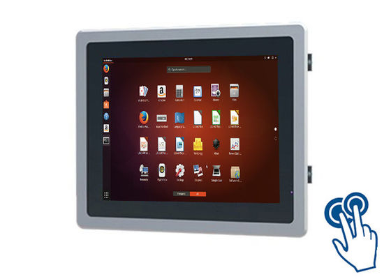 10หน้าจอสัมผัส Linux ที่ติดตั้งด้านหลังขนาด.4 นิ้ว สําหรับแผ่น HMI อุตสาหกรรมและระบบควบคุม