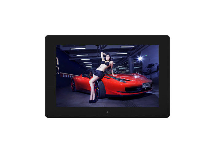 วิดีโอ 12 นิ้ว HD MP3 กรอบภาพดิจิตอลด้วยเซ็นเซอร์มนุษย์และรูปแบบรูปภาพ JPG JPEG GIF PNG BMP
