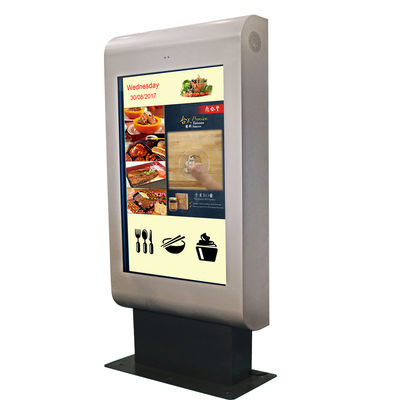 โฆษณา Outdoor Kiosk จอสัมผัสจอ LCD Digital Signage ความสว่างสูง